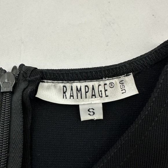 Rampage Womens Vintage 90s Maxi Dress Gown Size S Black Mesh Trim Sheath - Picture 6 of 11